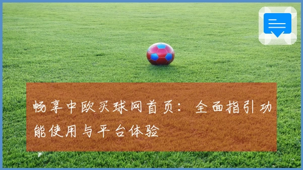 畅享中欧买球网首页：全面指引功能使用与平台体验